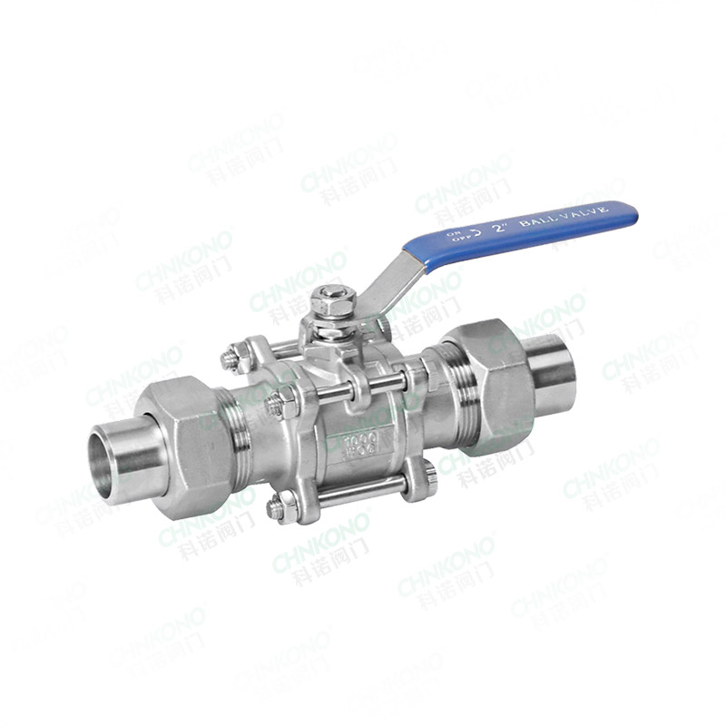 三片式活接对焊式不锈钢球阀